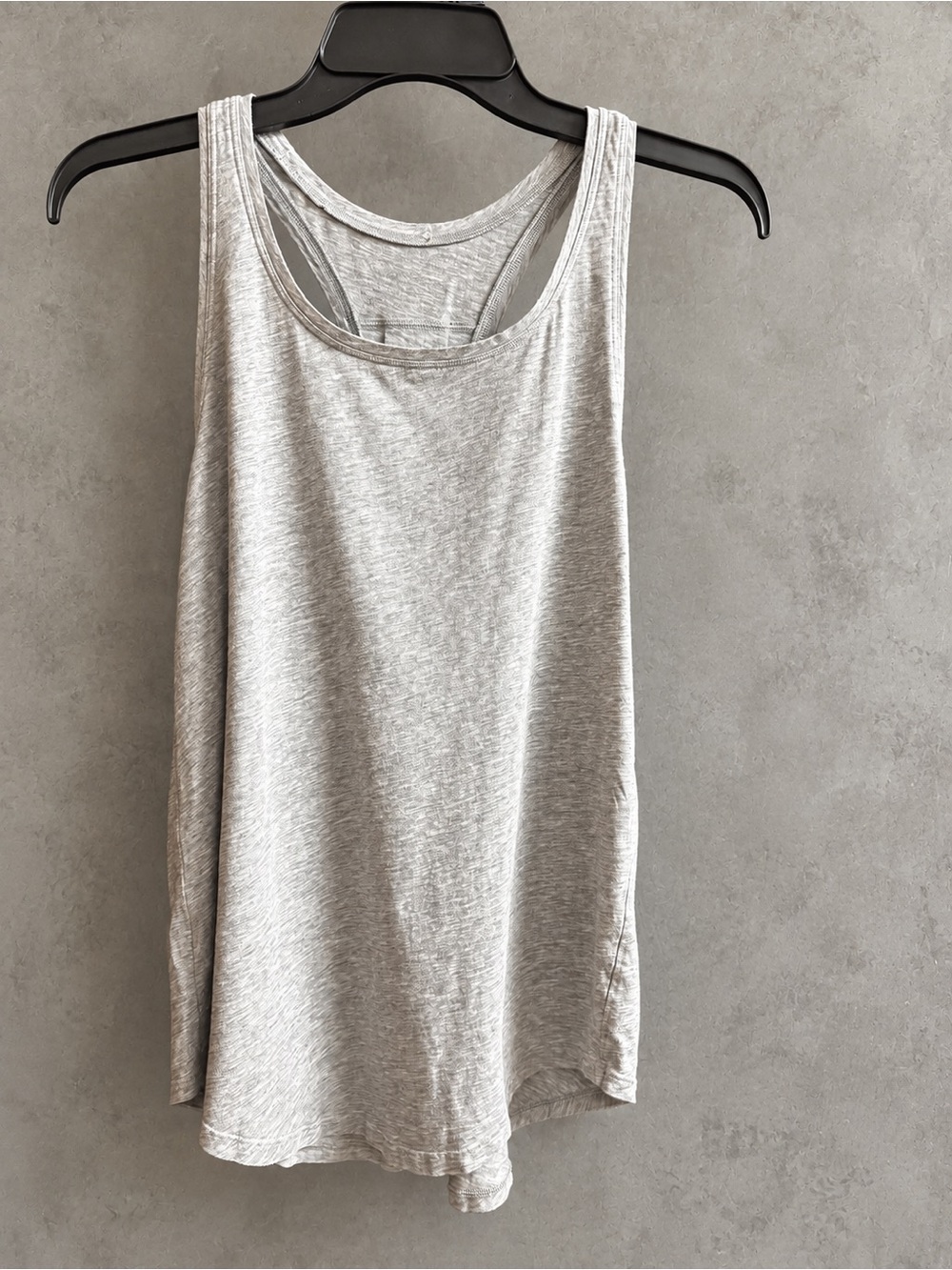 Lululemon Heathered Gray Racerback Tank Top Scoop Neck Size Unknown
